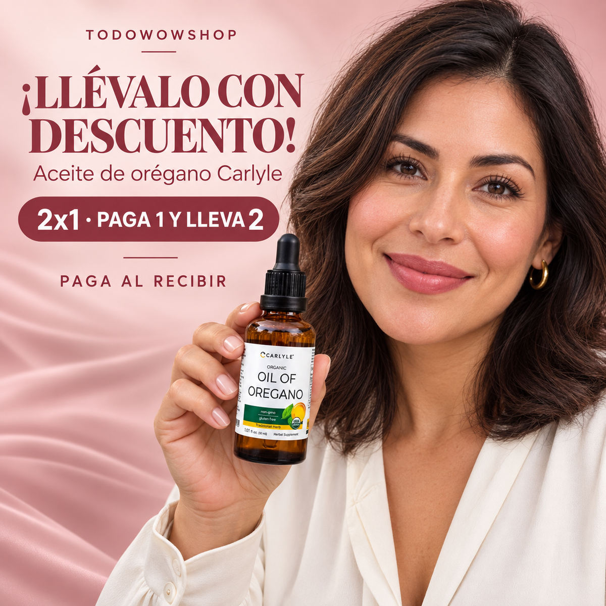 Aceite de Orégano Orgánico Carlyle 2X1🌿